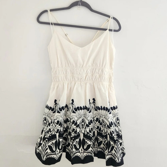 by Anthropologie Somerset Sleevless Fit and Flare Mini Dress Cotton White Large - Picture 2 of 7